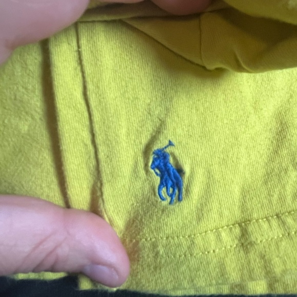 Polo Ralph Lauren T Shirt Youth 6 Yellow Logo Sellout Crew Neck Pony - Picture 9 of 9